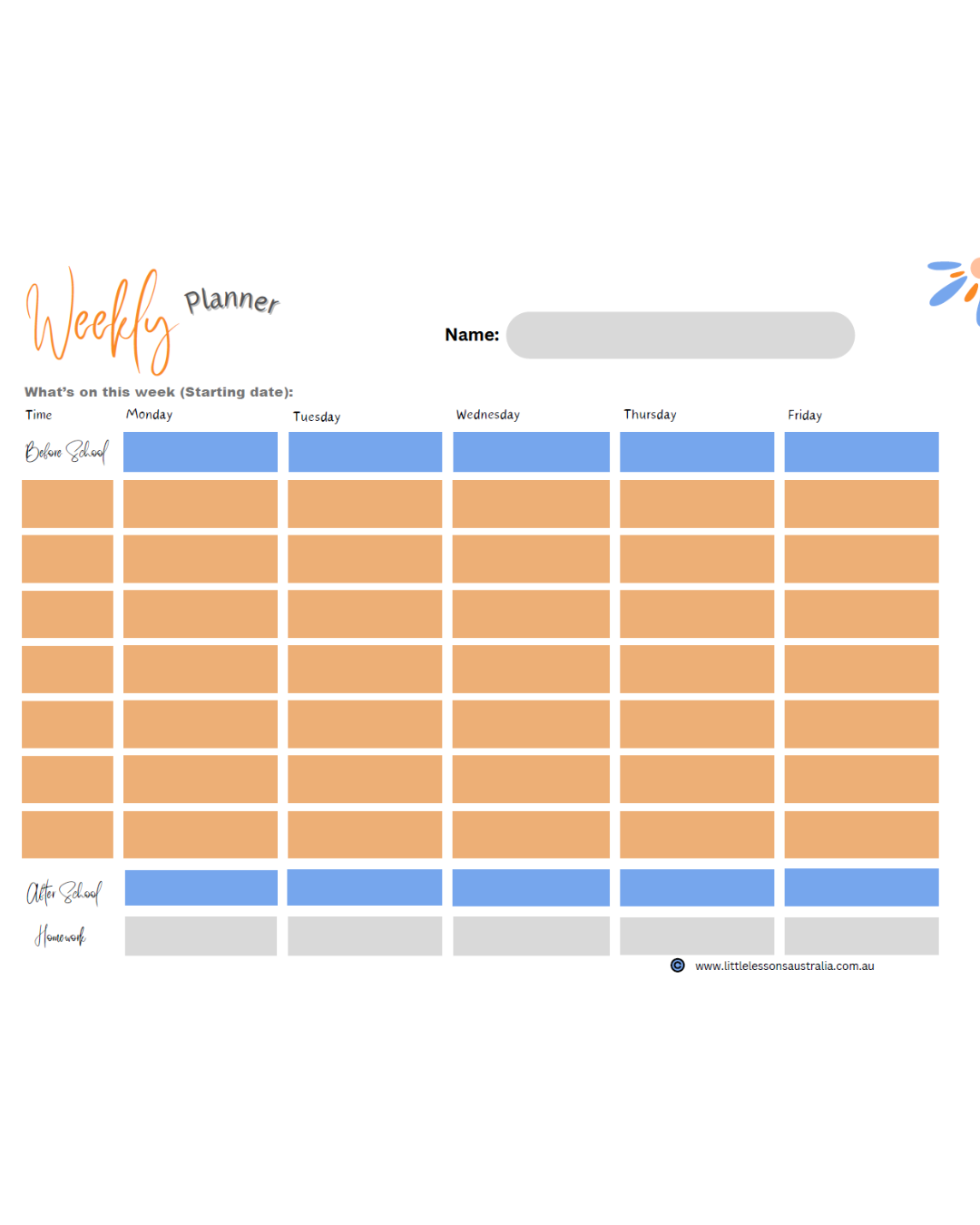 Weekly Planner (Editable)